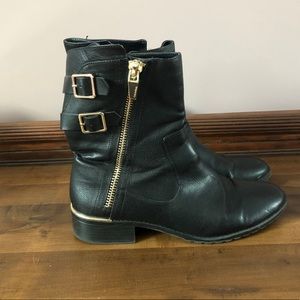 Calvin Klein Black Rasa Tumbled Boots